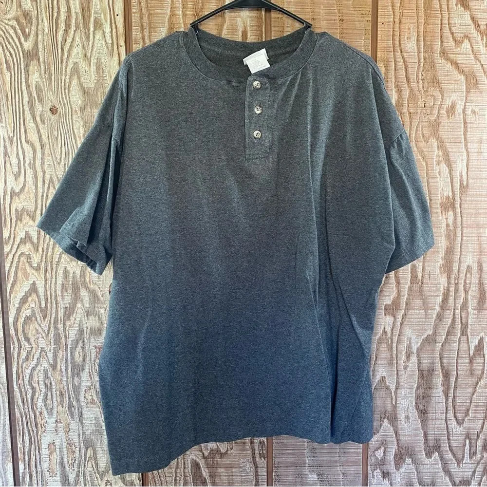 Vintage Made in USA 🇺🇸 Henley Basic Editions Tee Shirt